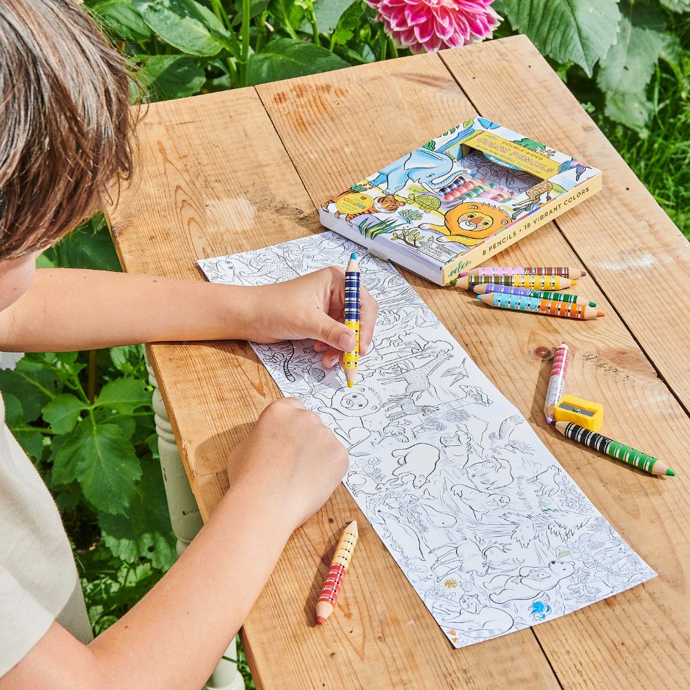 eeBoo Wild Animals Biggie Mini Mural To Colour - Image 4
