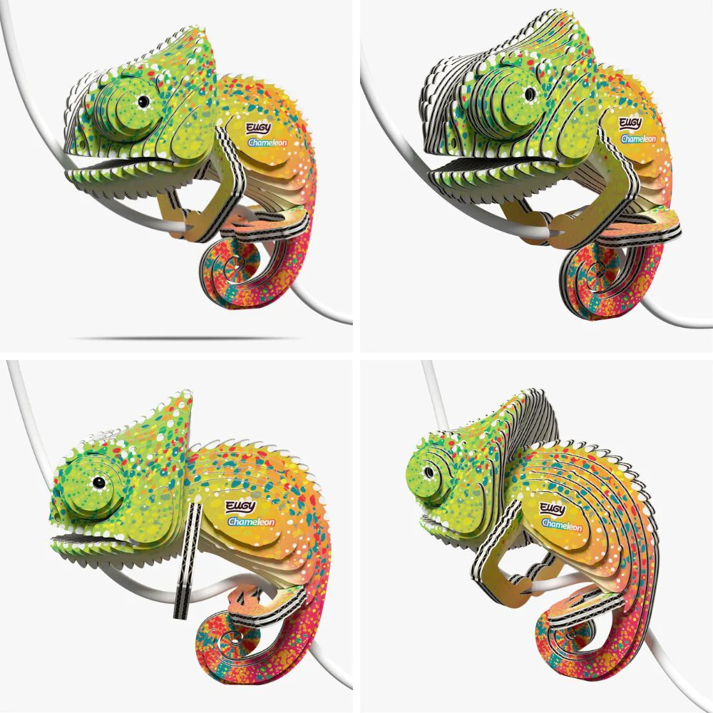EUGY Chameleon - Kids Cardboard Craft Kit - Image 3