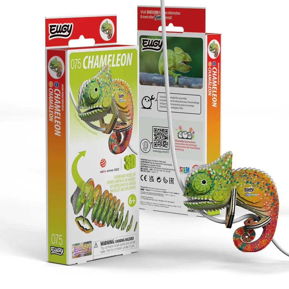 EUGY Chameleon - Kids Cardboard Craft Kit - Image 5