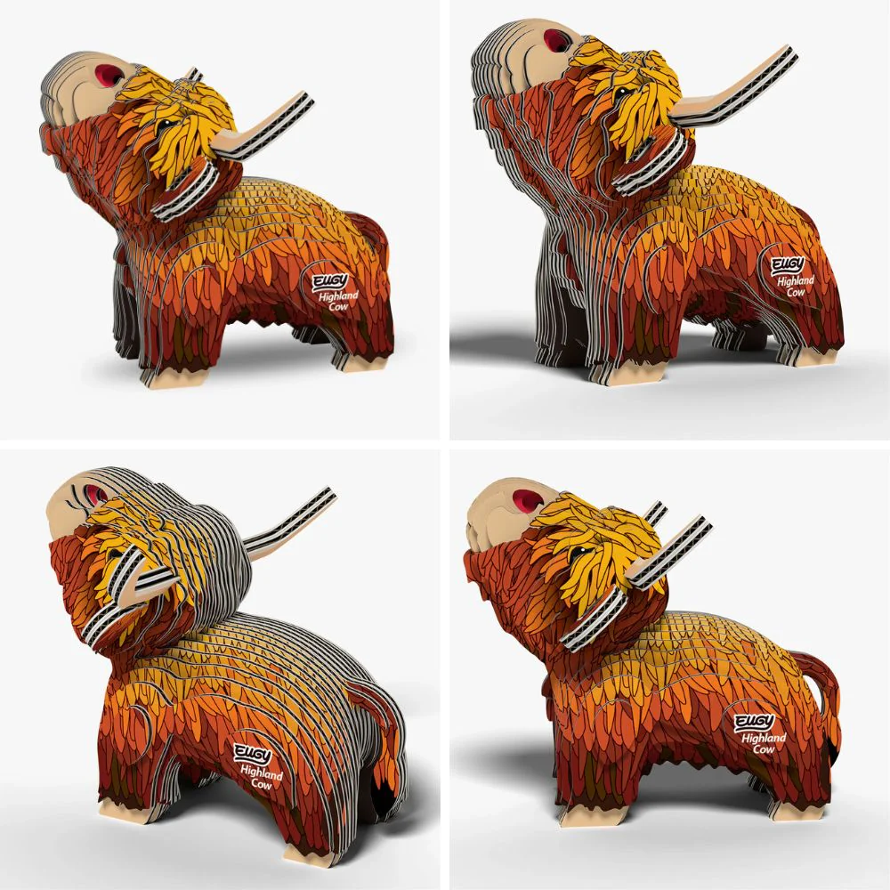 EUGY Highland Cow - Kids Cardboard Craft Kit - Image 3