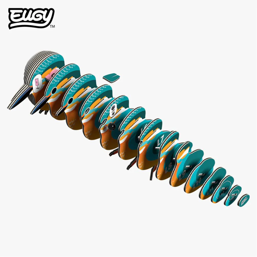 EUGY Kingfisher - Kids Cardboard Craft Kit - Image 5