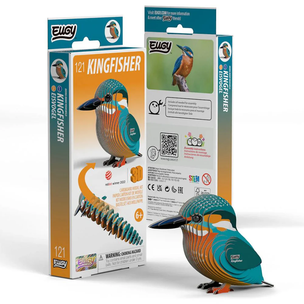 EUGY Kingfisher - Kids Cardboard Craft Kit - Image 6