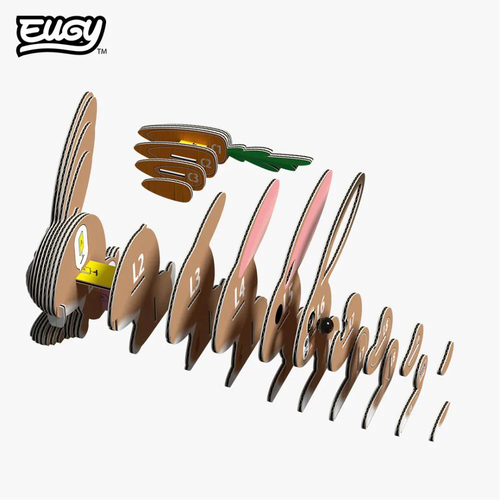 EUGY Rabbit - Kids Cardboard Craft Kit - Image 4