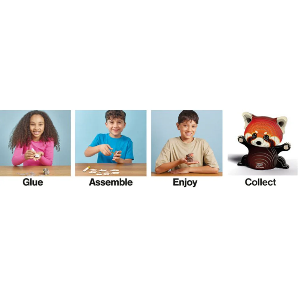 EUGY Red Panda - Kids Cardboard Craft Kit - Image 6