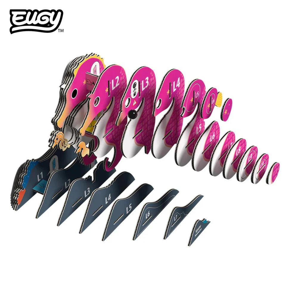 EUGY Seahorse - Kids Cardboard Craft Kit - Image 6