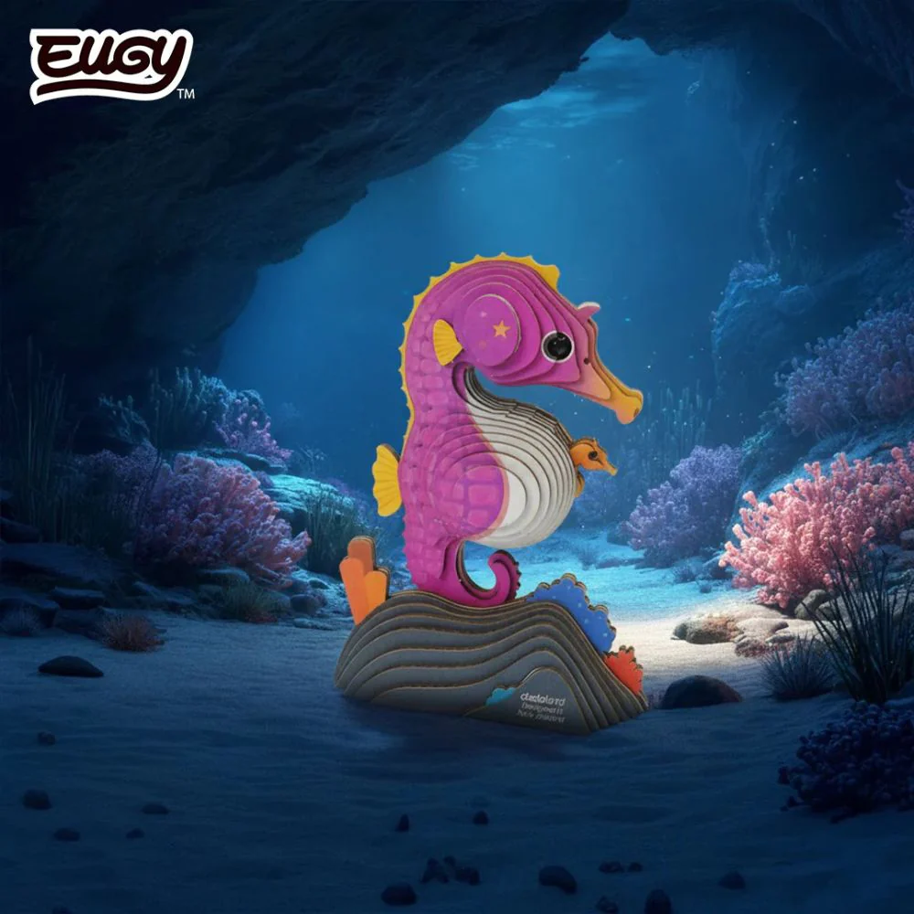 EUGY Seahorse - Kids Cardboard Craft Kit - Image 7
