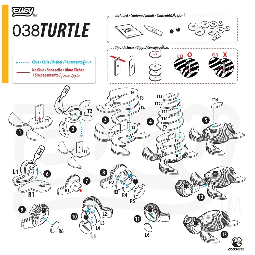 EUGY Turtle - Kids Cardboard Craft Kit - Image 10