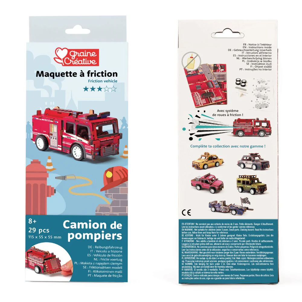 Build Your Own Fire Truck Wooden 3D Model - actually drives! - Image 6
