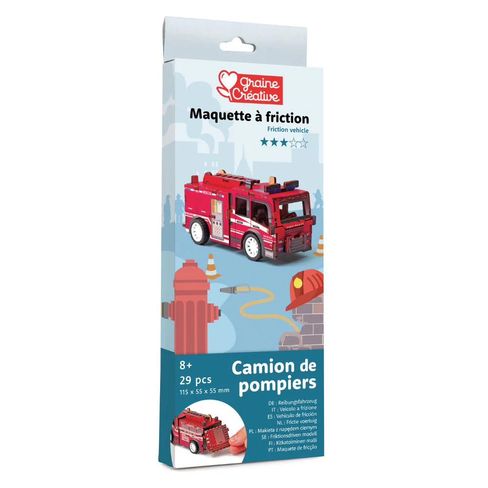 Build Your Own Fire Truck Wooden 3D Model - actually drives! - Image 7