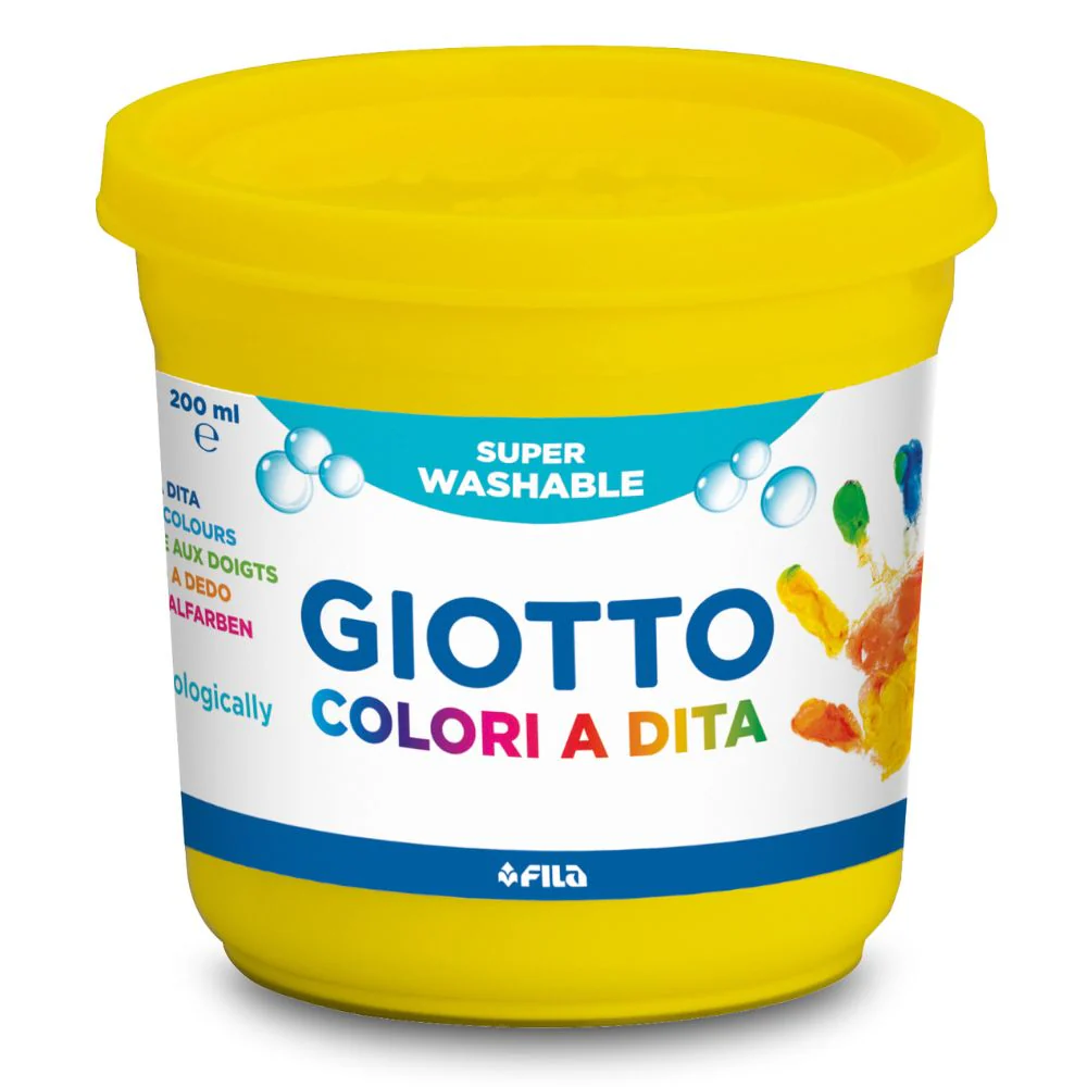 Giotto Finger Paint 6 x 200ml Set - Super Safe Finger Paint for Kids 2+ - Image 3