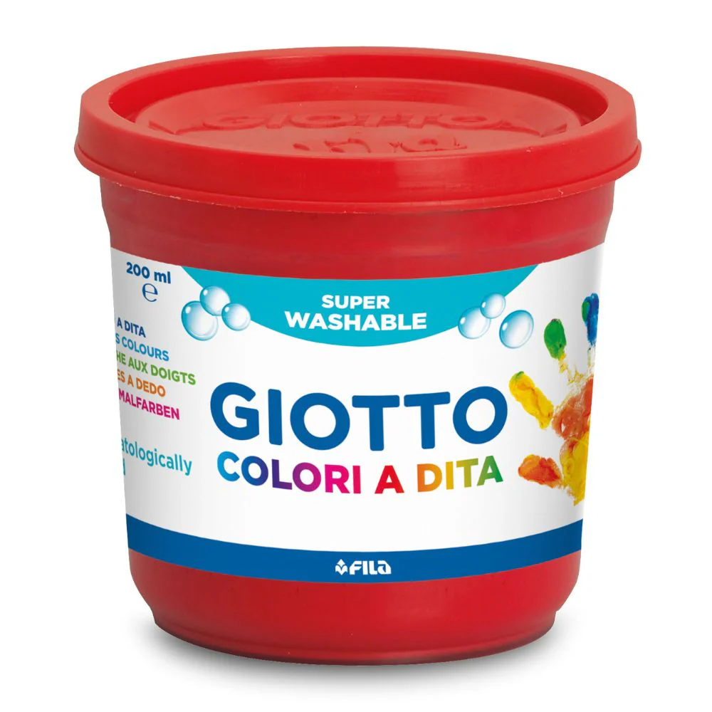 Giotto Finger Paint 6 x 200ml Set - Super Safe Finger Paint for Kids 2+ - Image 4