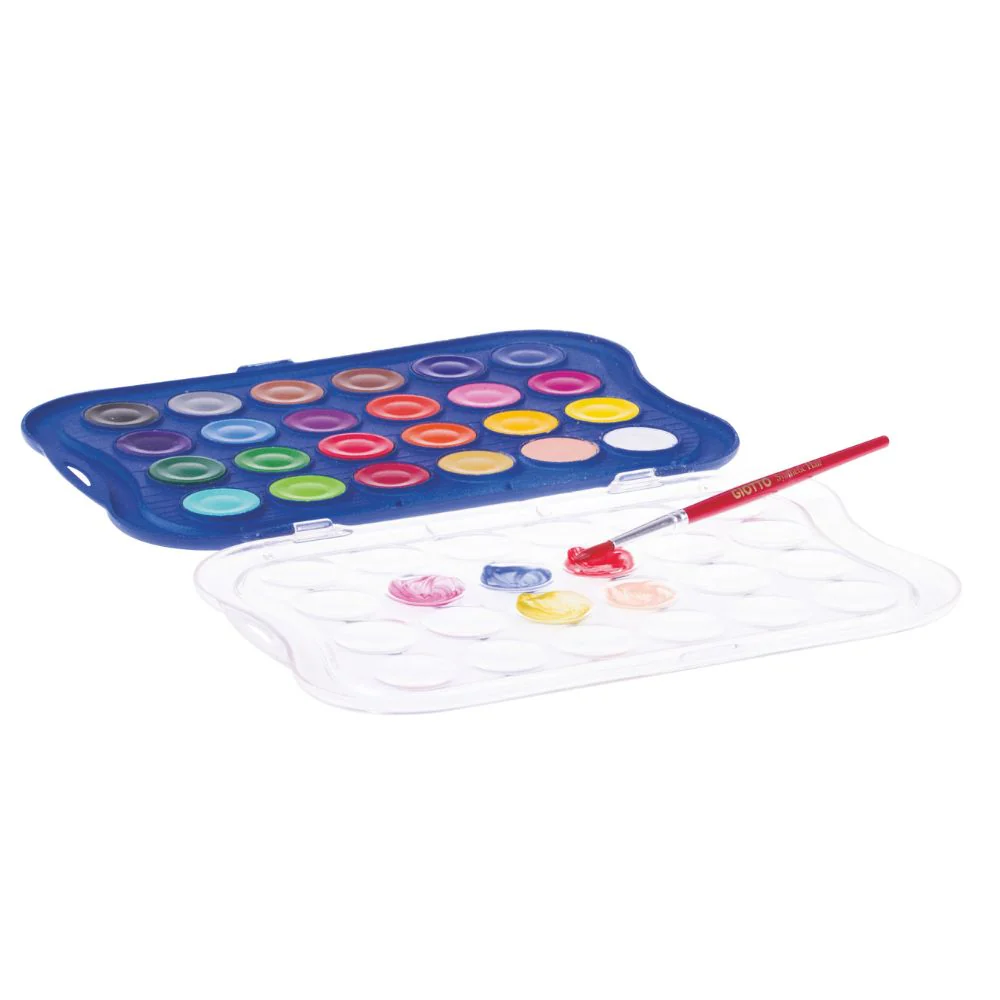 Giotto Box of 24 Mini Watercolour Paints – Compact Travel Art Set for Kids - Image 2