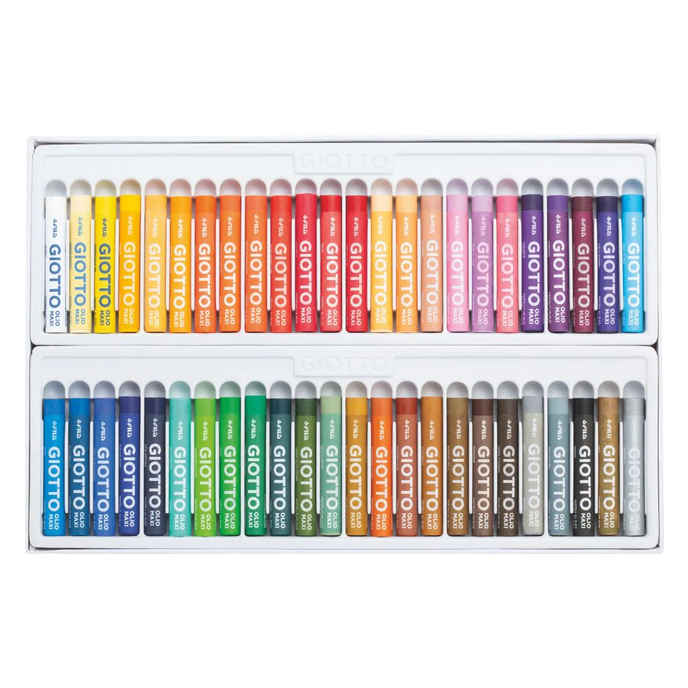 Giotto Olio Maxi Oil Pastels 48pcs Set - Vibrant Colours for Kids 3+ - Image 2