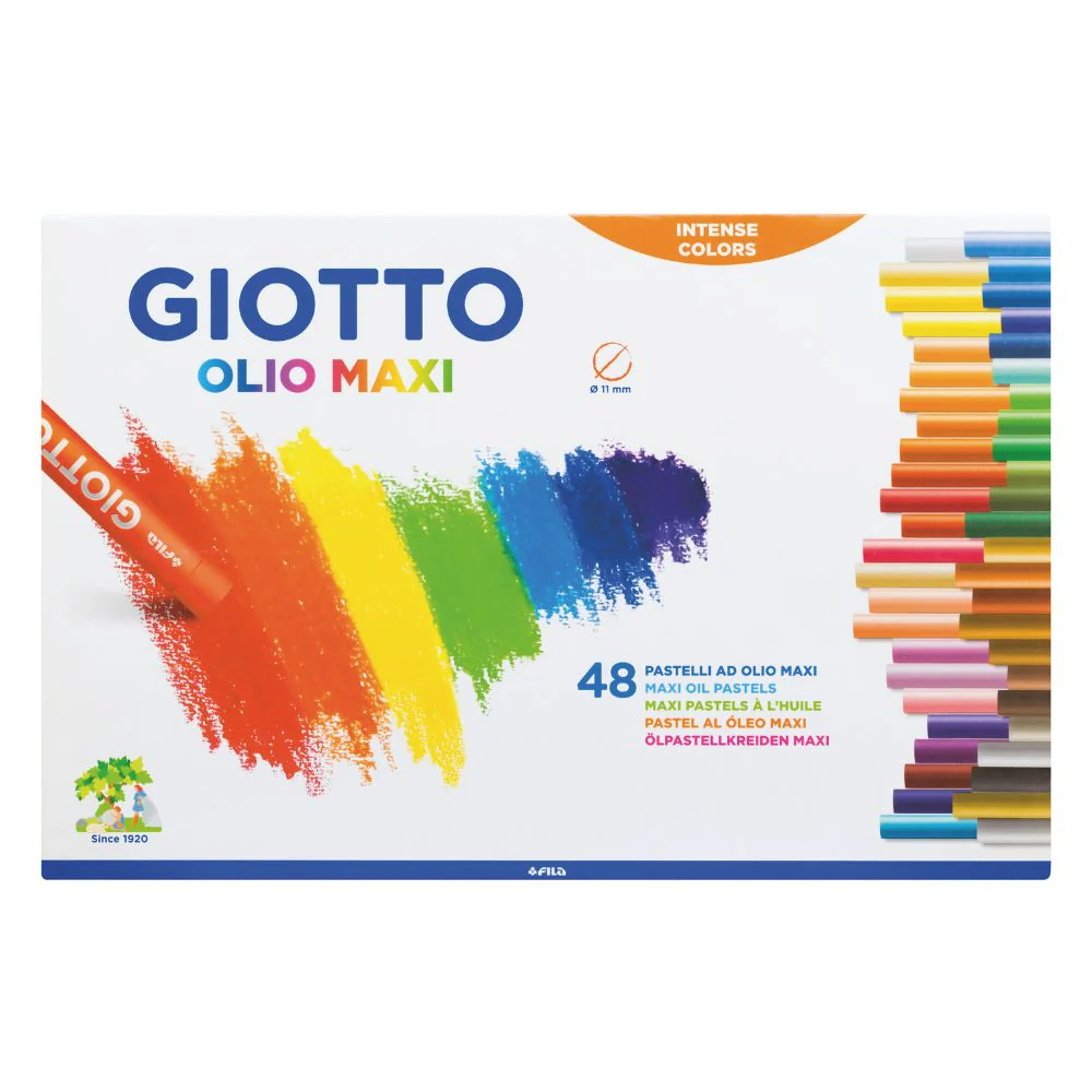 Giotto Olio Maxi Oil Pastels 48pcs Set - Vibrant Colours for Kids 3+ - Image 3