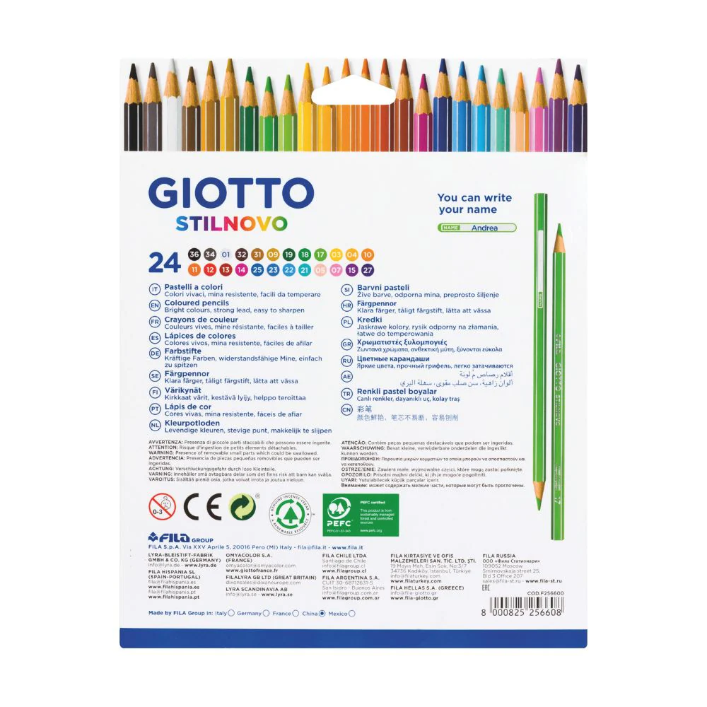 Giotto Stilnovo 24 Colouring Pencil Set – Premium Colour Pencils for Kids 5+ - Image 3