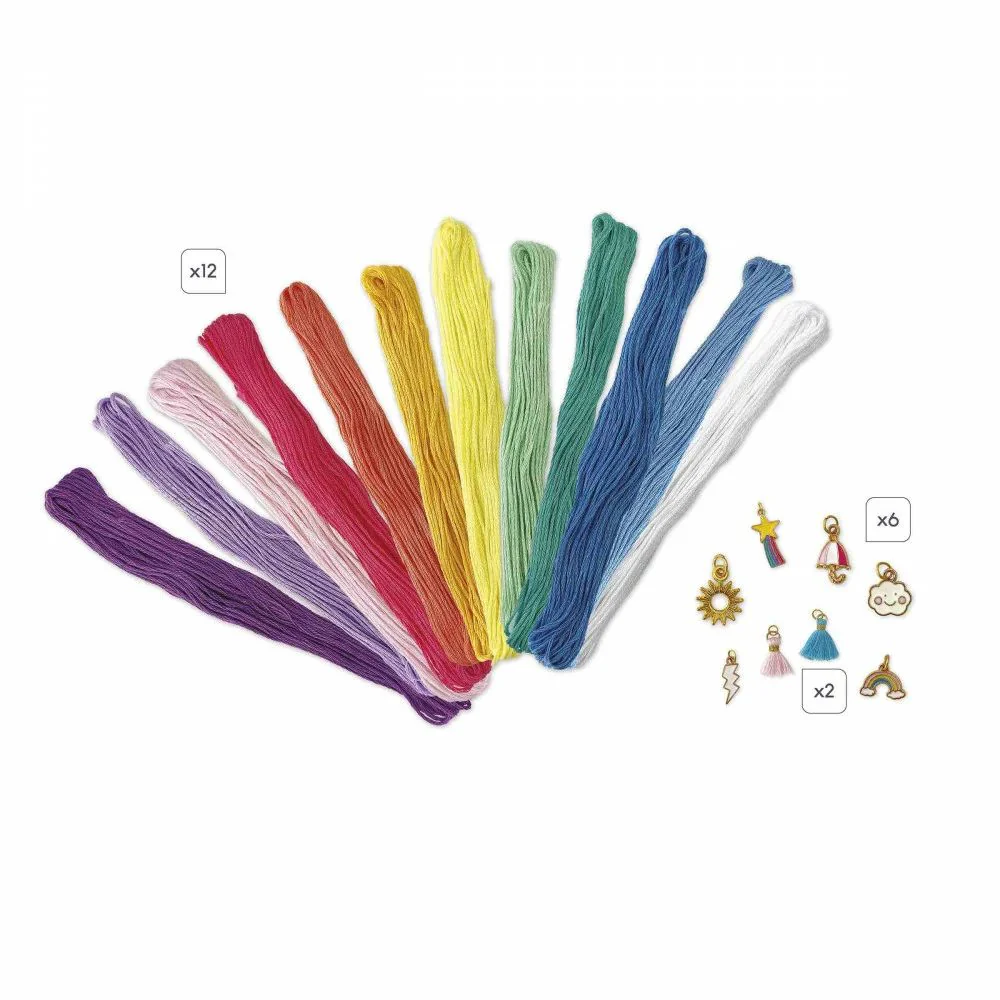 Janod 30 Rainbow Wrap Bracelets to Make - Image 3