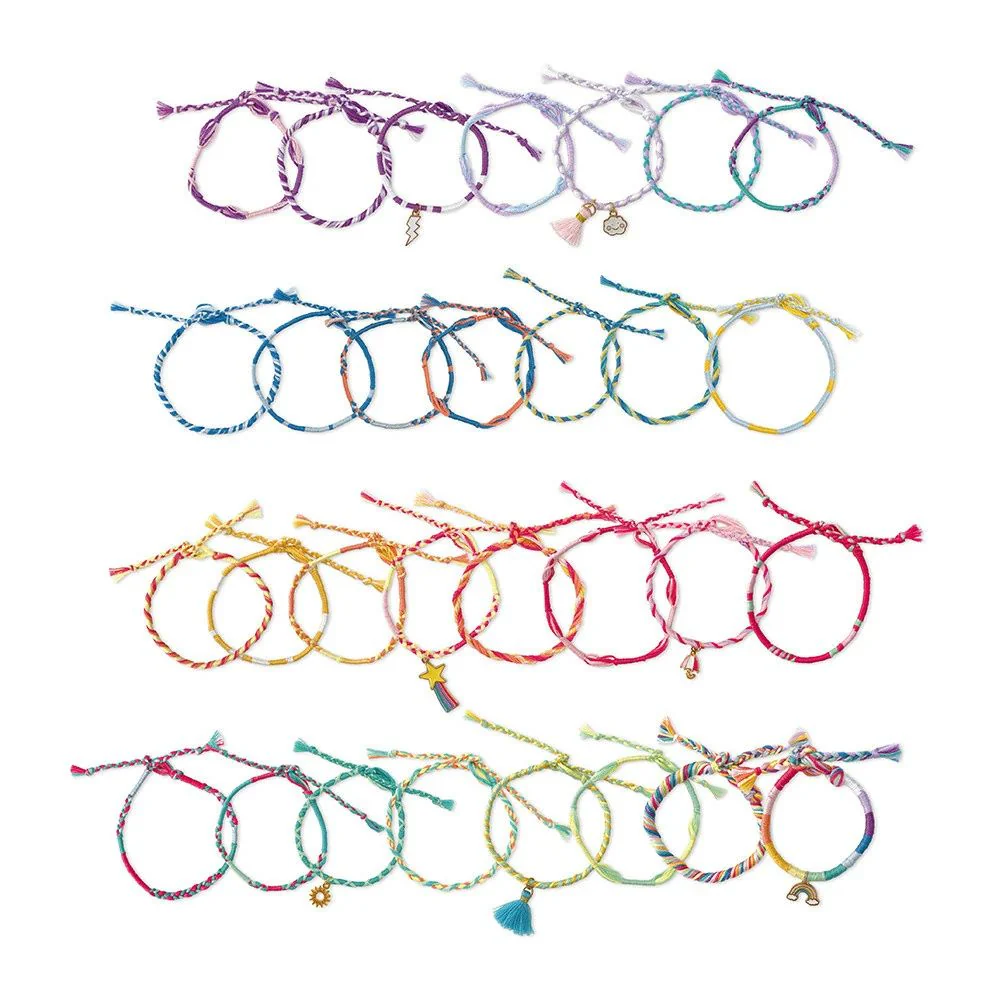 Janod 30 Rainbow Wrap Bracelets to Make - Image 4