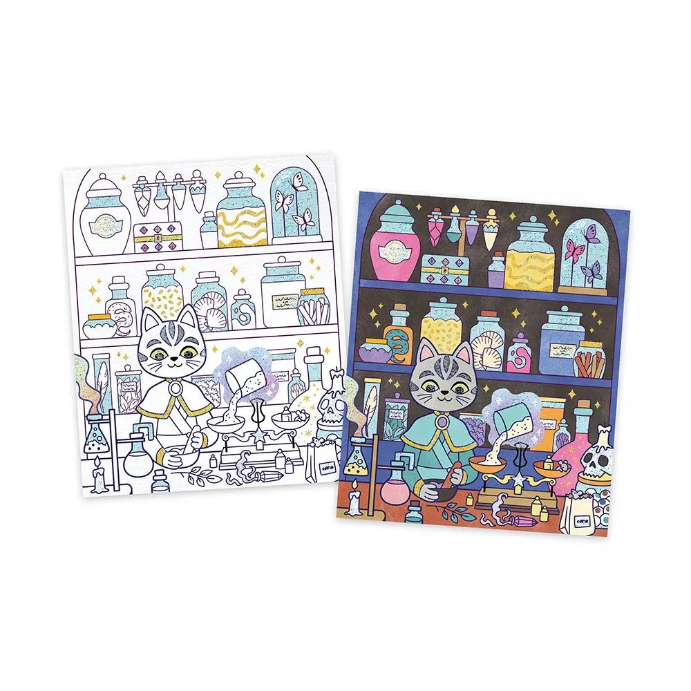 Janod Glitter Watercolour Painting - Magic School - Image 4