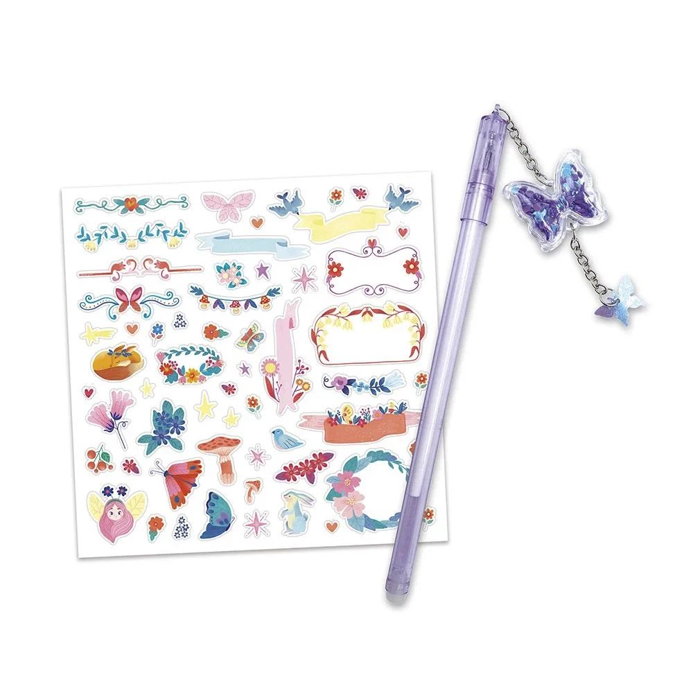 Janod Magic Fairy Secret Notebook, Stickers & Pen - Image 2