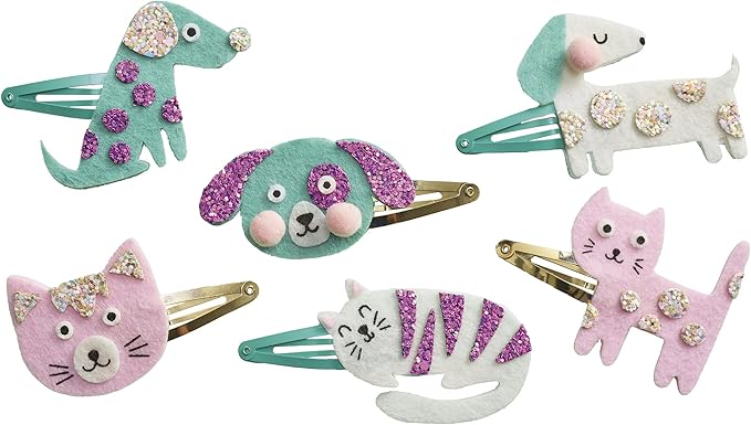 Janod Make Your Own Glittery Little Pets Hairclips - Image 5