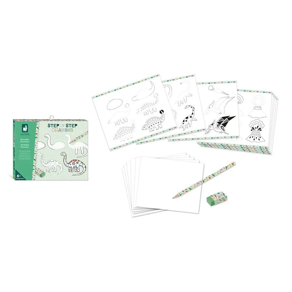 Janod Step-by-Step Drawing - Dinosaurs - Image 2