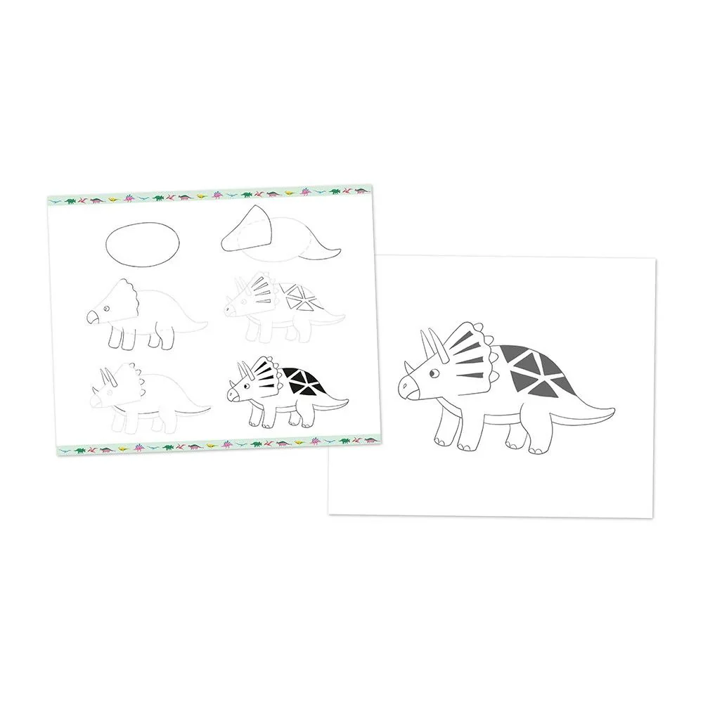 Janod Step-by-Step Drawing - Dinosaurs - Image 3