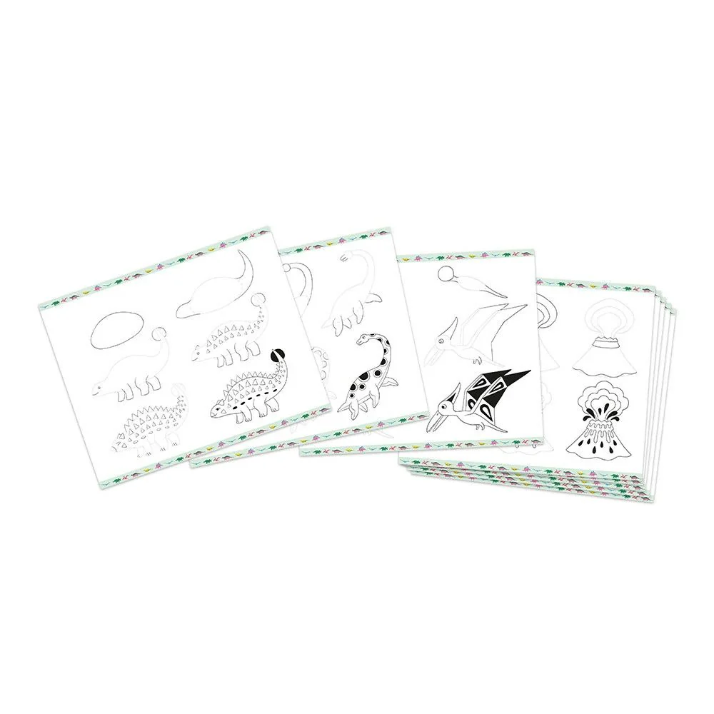 Janod Step-by-Step Drawing - Dinosaurs - Image 5