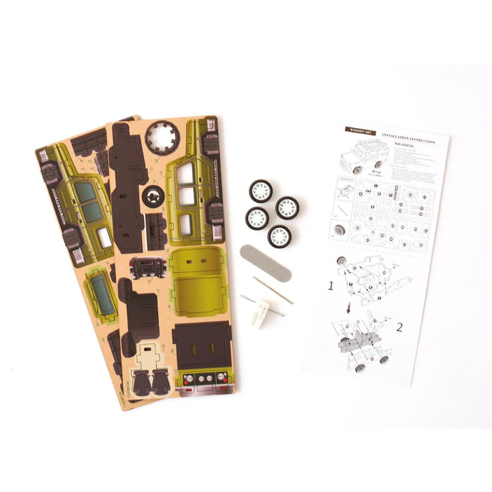 Build Your Own Jeep Wooden 3D Model  - actually drives! - Image 5