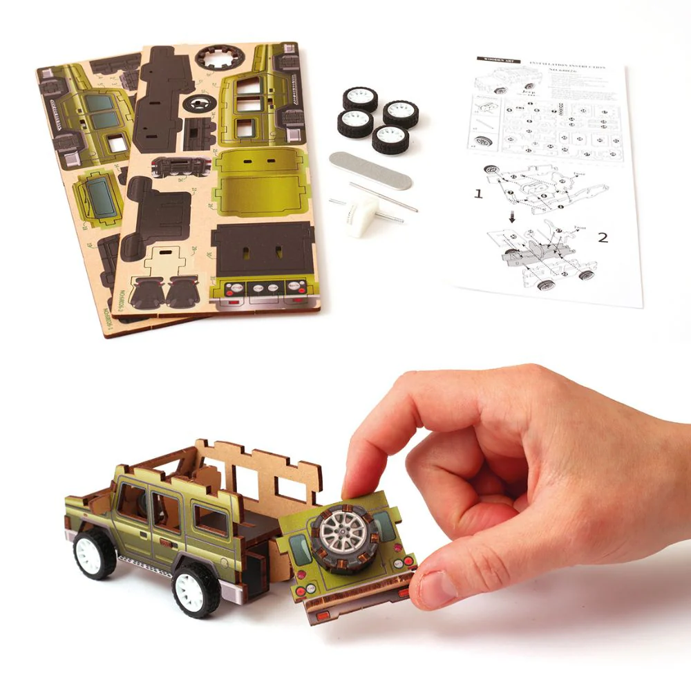 Build Your Own Jeep Wooden 3D Model  - actually drives! - Image 6