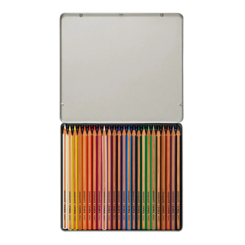 Lyra Graduate Coloured Pencils 24pcs Metal Tin Set - Image 2