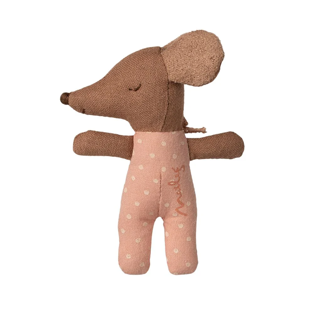 Maileg Baby Girl Mouse, Sleepy/Wakey In A Matchbox - Image 3