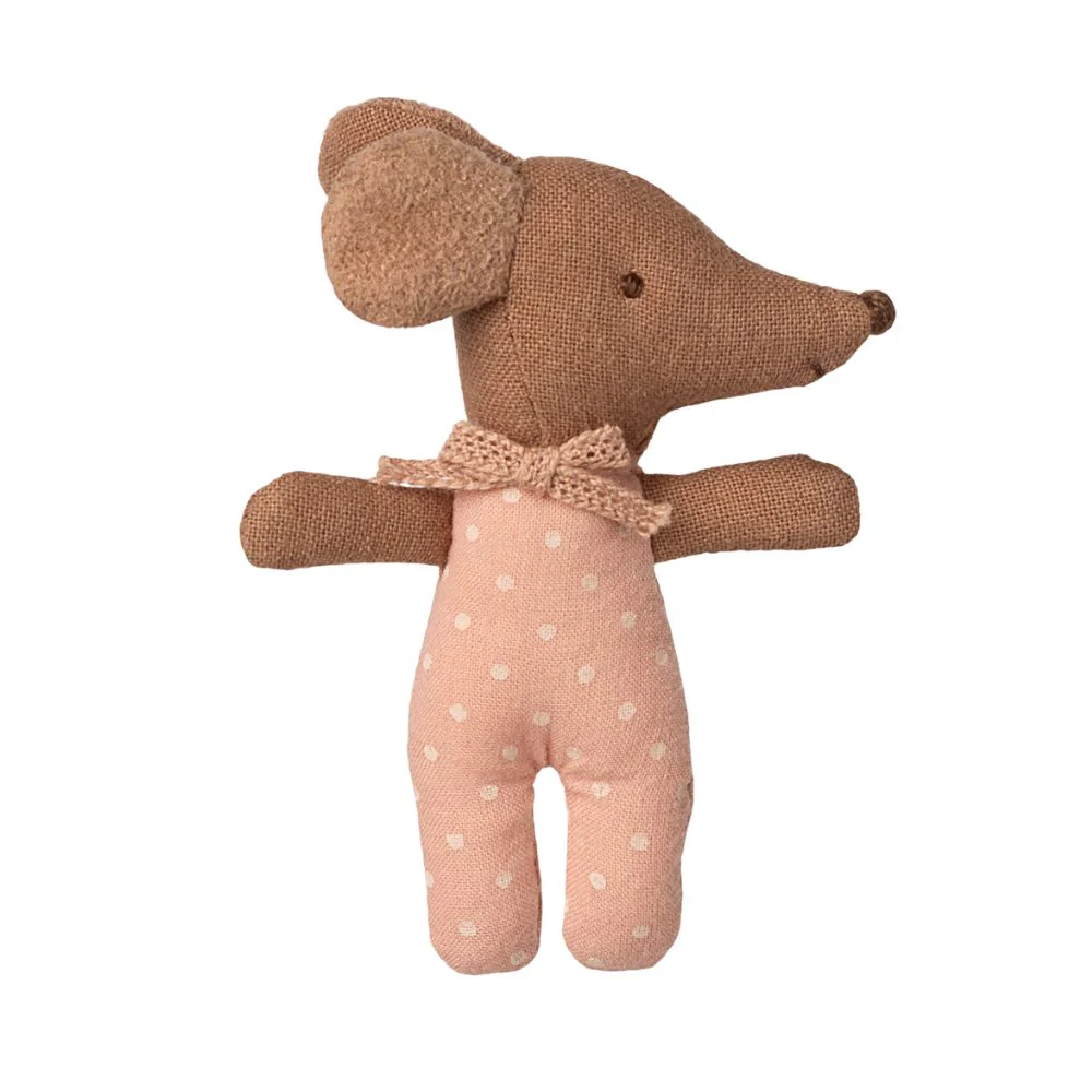 Maileg Baby Girl Mouse, Sleepy/Wakey In A Matchbox - Image 4