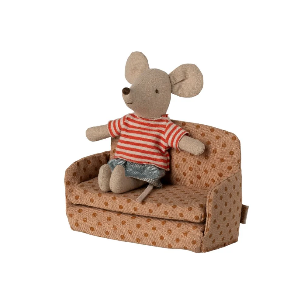 Maileg Mouse Sofa Bed Dots - Fits SuitCasa - Image 3