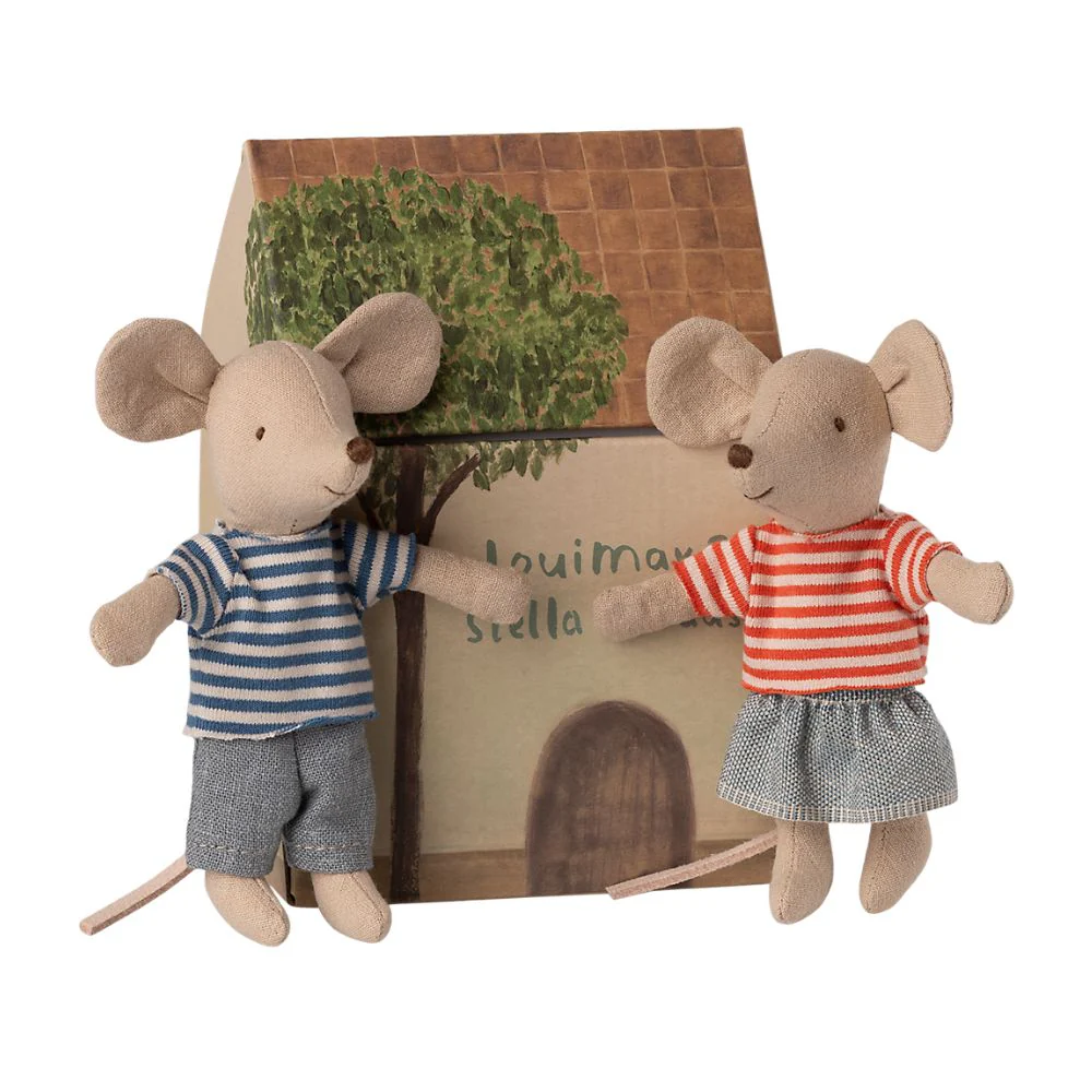 Maileg LouiMax and Stella, Little brother and sister mice - Image 2