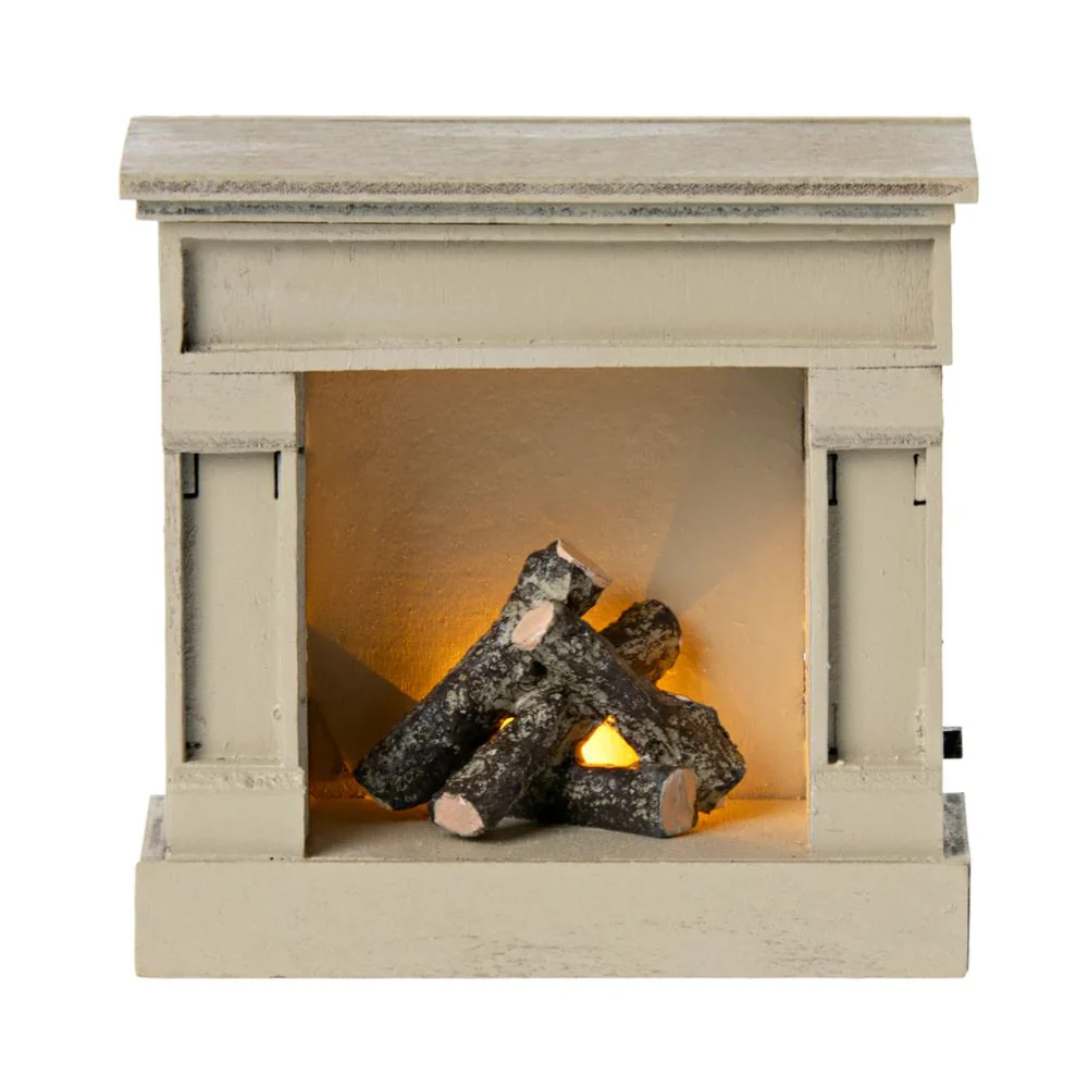Maileg Miniature Fireplace, Off White - Image 2