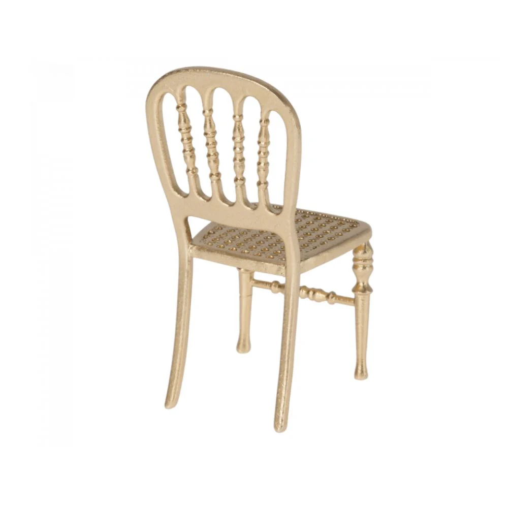 Maileg Mouse Gold Chair - for Maileg Castle - Image 3