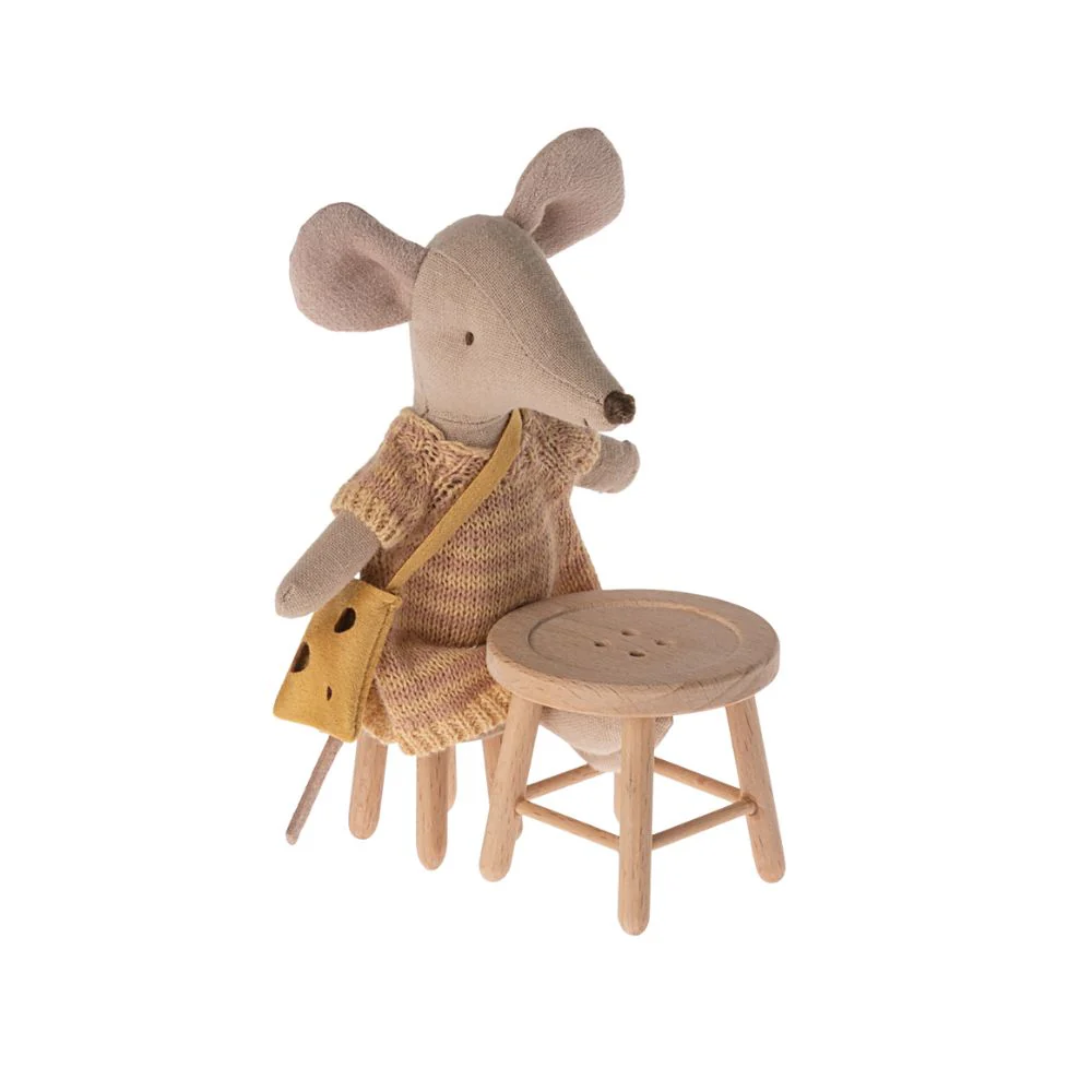 Maileg Mouse Table and Stool Set - Image 2