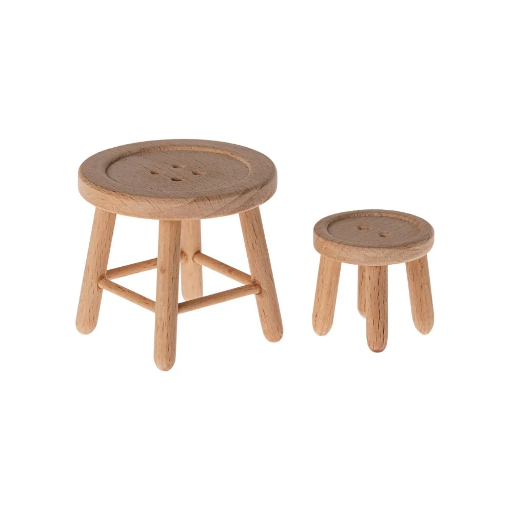 Maileg Mouse Table and Stool Set - Image 3