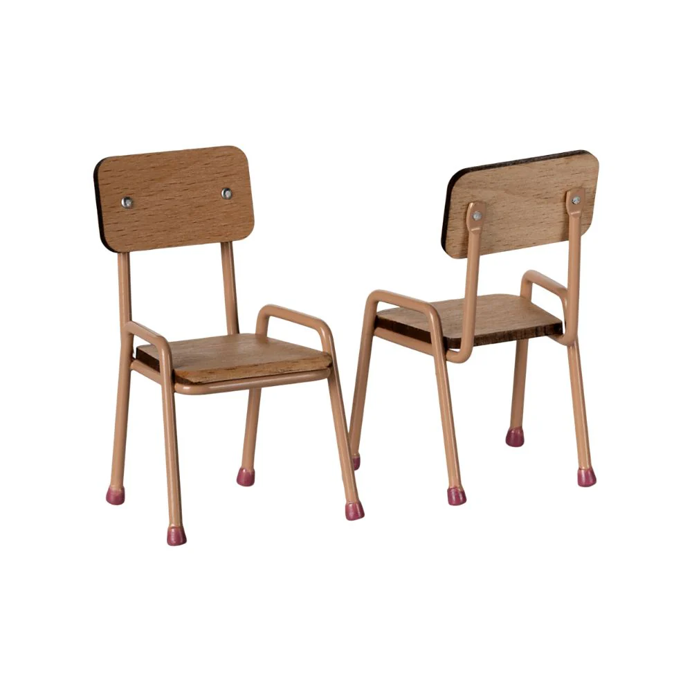 Maileg Table and Chair Set, Mouse - Dark Powder - Image 6