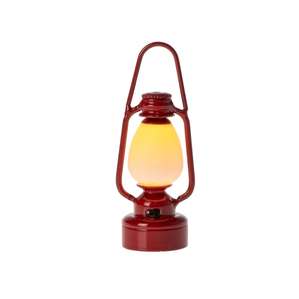 Maileg Hiker Mouse - Vintage Lantern, Red - Image 4