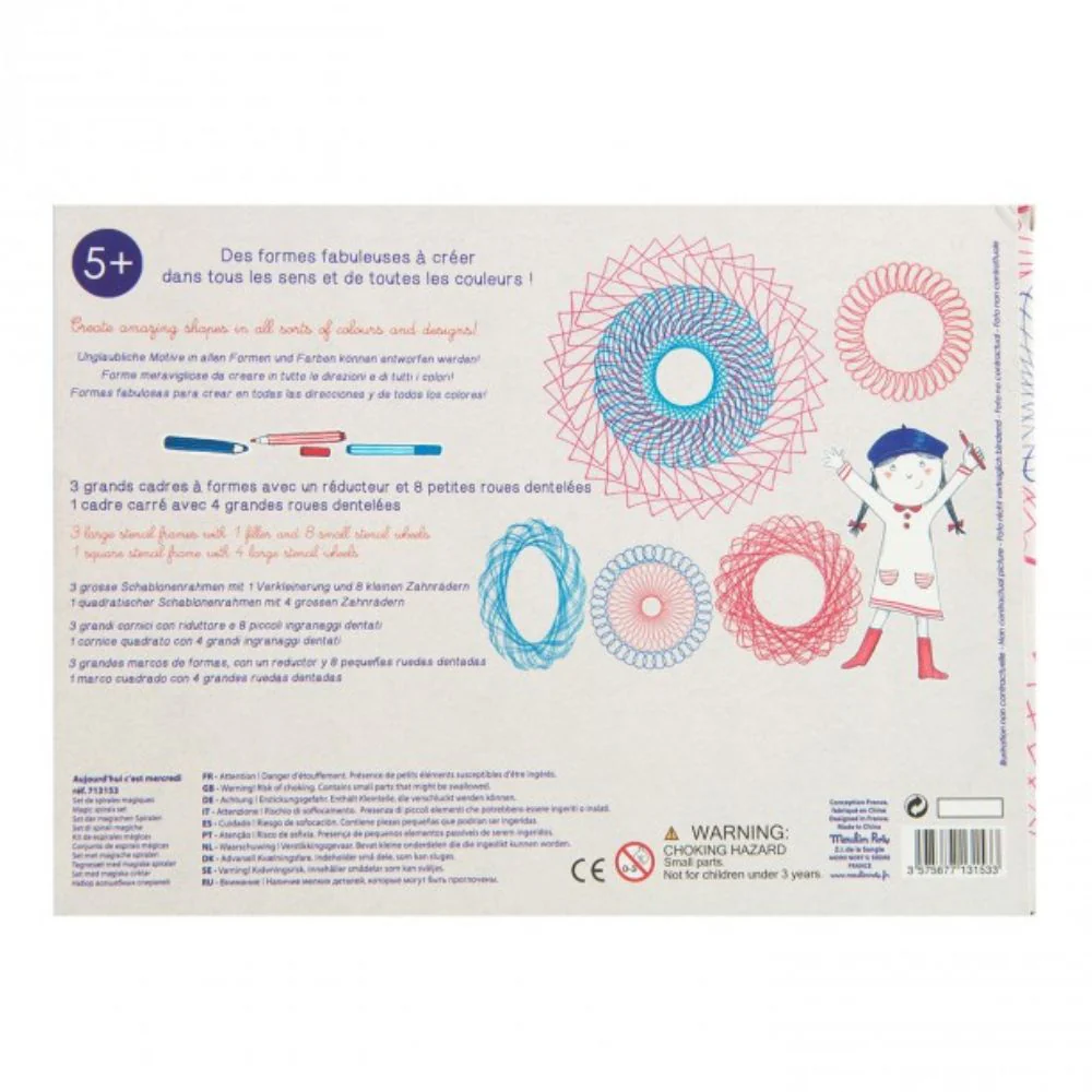 Moulin Roty Magic Spirals Set - Spirograph Set - Image 4