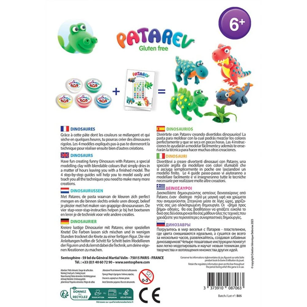 Patarev Dinosaurs - Air Drying Clay Kit - Image 3