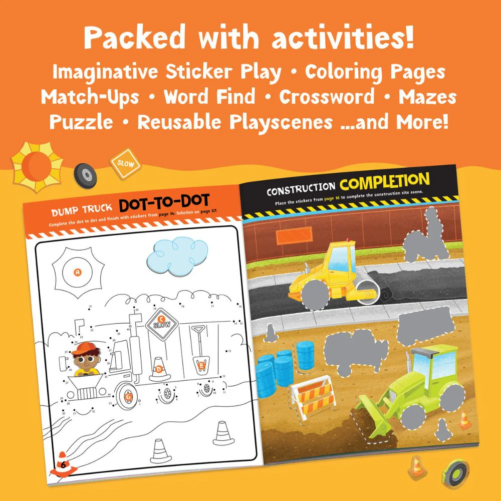Peaceable Kingdom Activity Sticker Book - Build It! Construction - Image 3