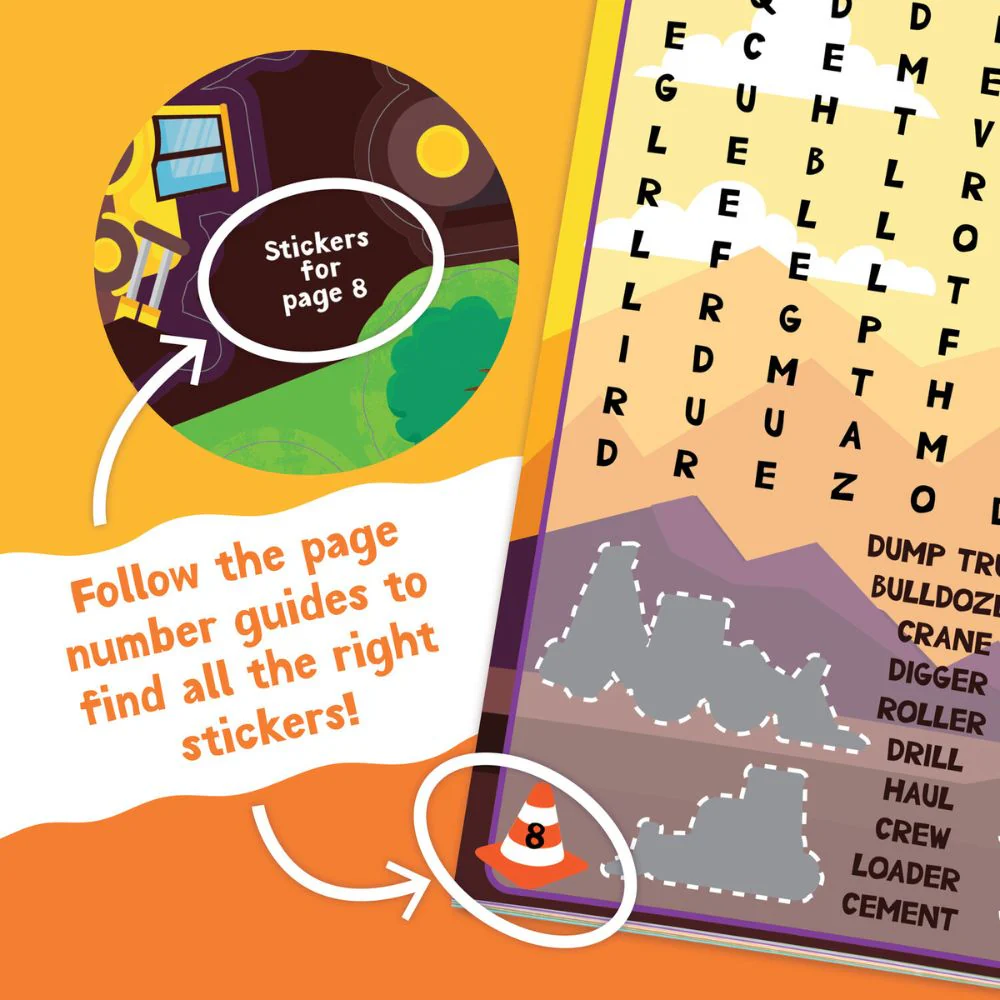 Peaceable Kingdom Activity Sticker Book - Build It! Construction - Image 6