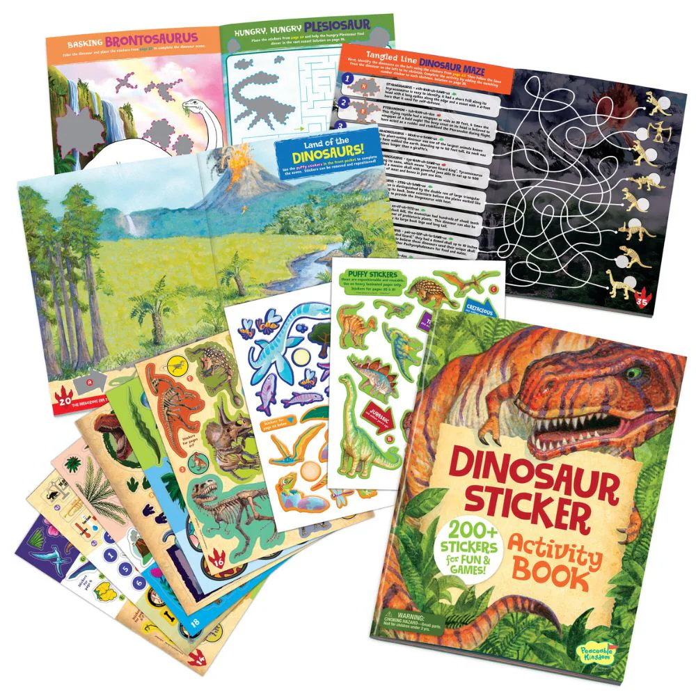 Peaceable Kingdom Activity Sticker Book - Dinosaurs - Image 2