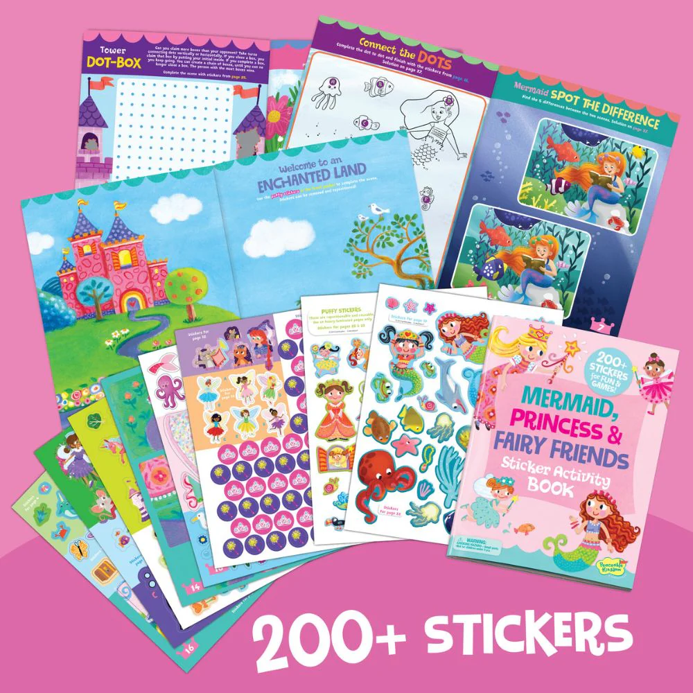 Peaceable Kingdom Activity Sticker Book - Mermaid, Princess and Fairy Friends - Image 6