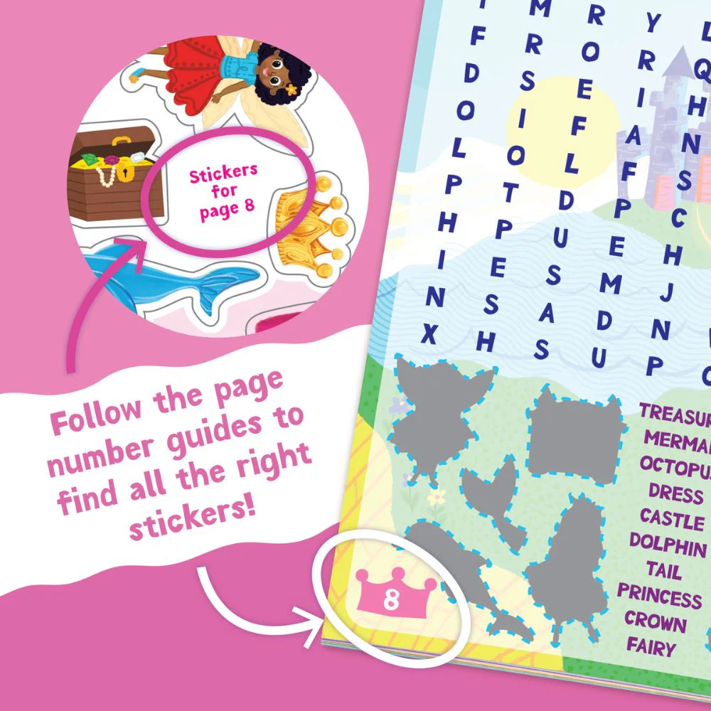 Peaceable Kingdom Activity Sticker Book - Mermaid, Princess and Fairy Friends - Image 7