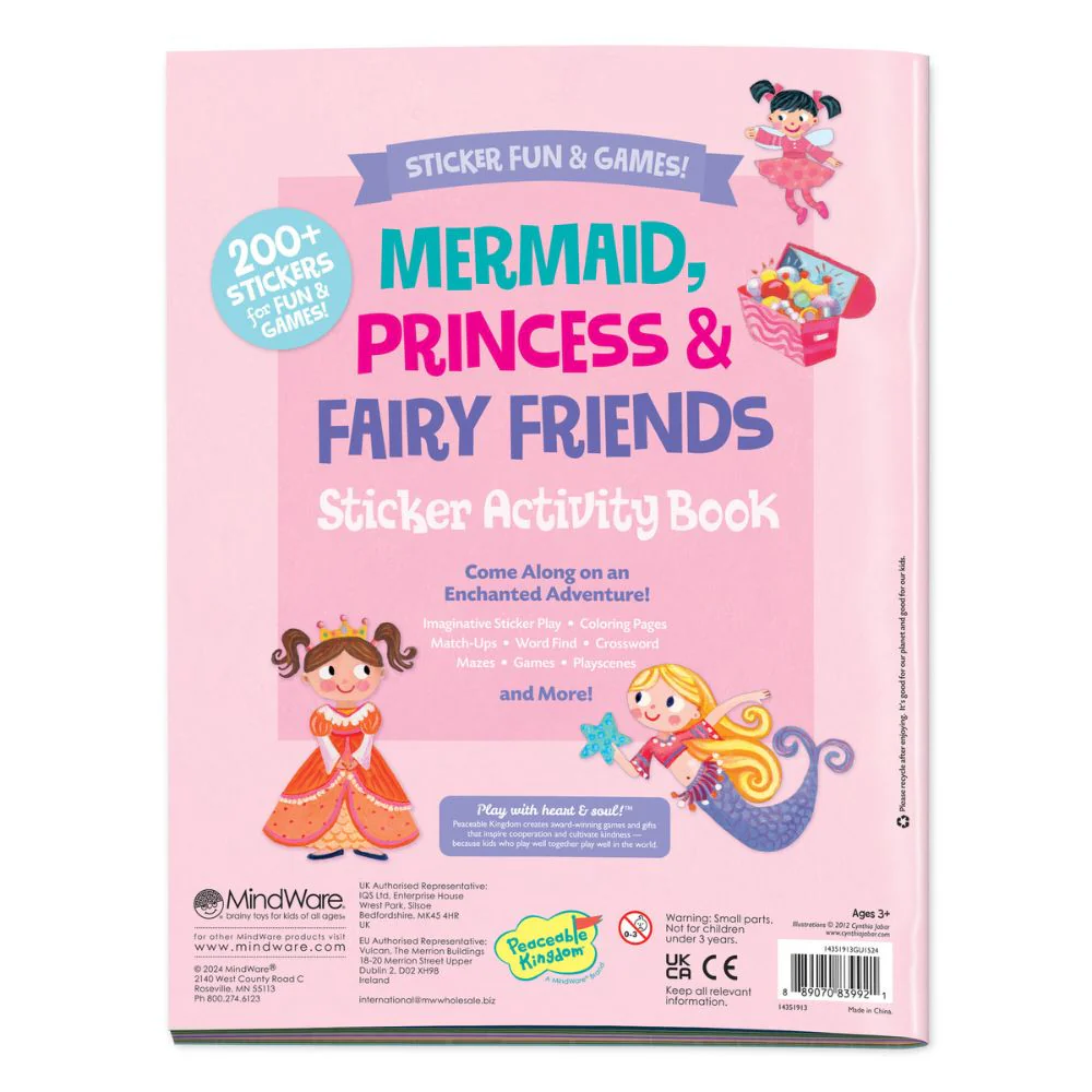 Peaceable Kingdom Activity Sticker Book - Mermaid, Princess and Fairy Friends - Image 8