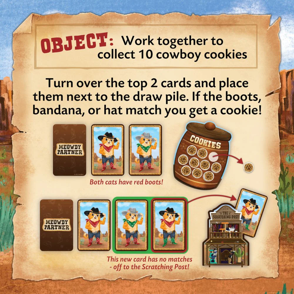 Peaceable Kingdom Meowdy Partner - The Cowboy Matching Game - Image 4