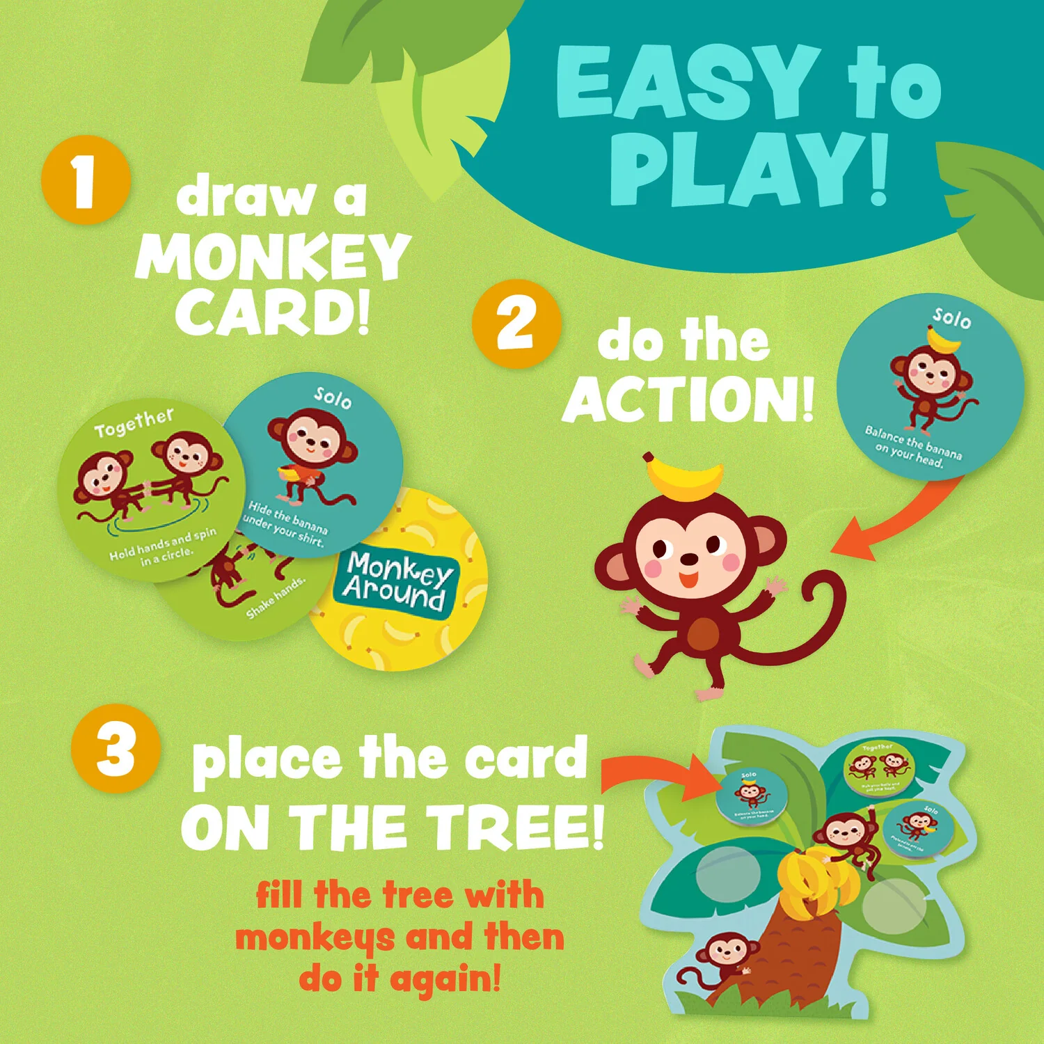 Peaceable Kingdom - Monkey Around Toddler Game - Image 3